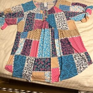 Cute multi pattern top by honeyme